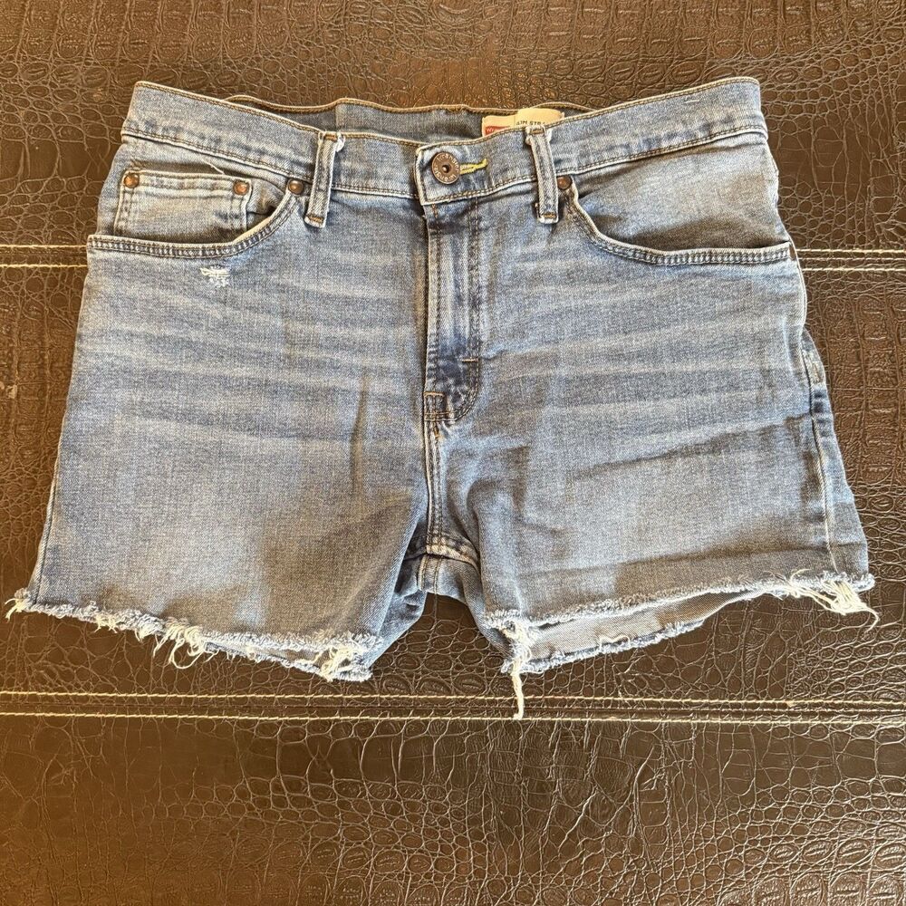 Wrangler Denim Jean Shorts Womens 32 Mid Rise Cut Off Frayed Hem